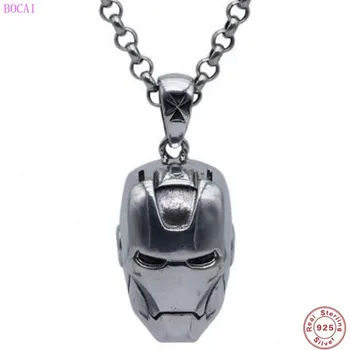

Thai silver Mission of Justice Iron Man Mask Domineering Pendant personality Wild Joker Male S925 Pendant