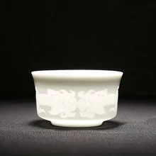 Посуда для напитков керамика белые чайные чашки для чая чаша фарфоровая чайная чашка бутик мастер чашка Бытовая китайская чашка кунг-фу 100 мл чайная посуда наборы