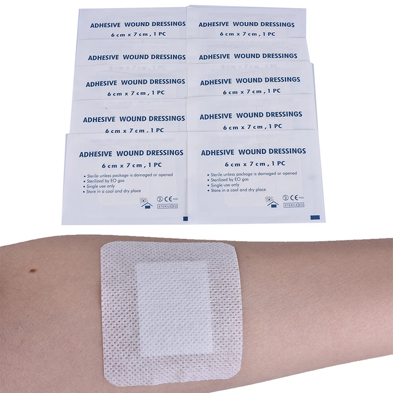 10 Pcs Large Size Hypoallergenic Non-woven Medical Adhesive Wound Dressing Band aid Bandage Large Wound First Aid