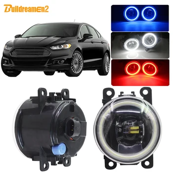 

Buildreamen2 Car 4000LM LED Fog Light Lens Angel Eye DRL Daytime Running Light 12V For Ford Mondeo Fusion 2013 2014 2015 2016