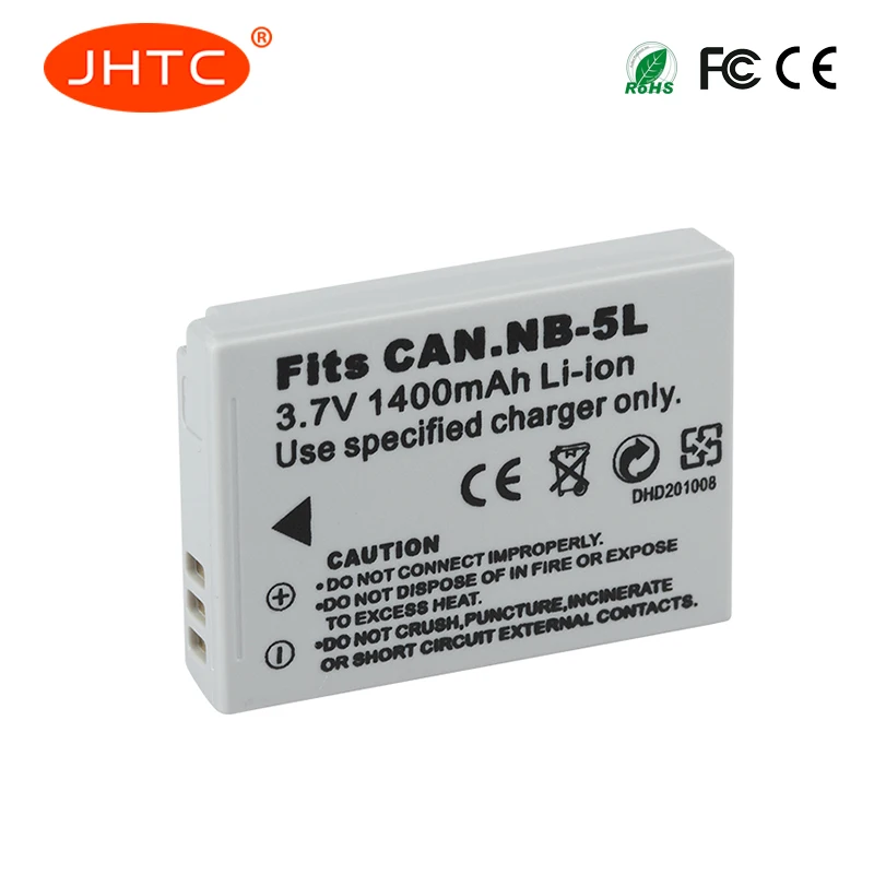 JHTC 1400 мА/ч Камера запасные Батарея NB 5L для Canon SX200is SX210IS SX220HS SX230HS CB 2LXE выстрел S100 S110