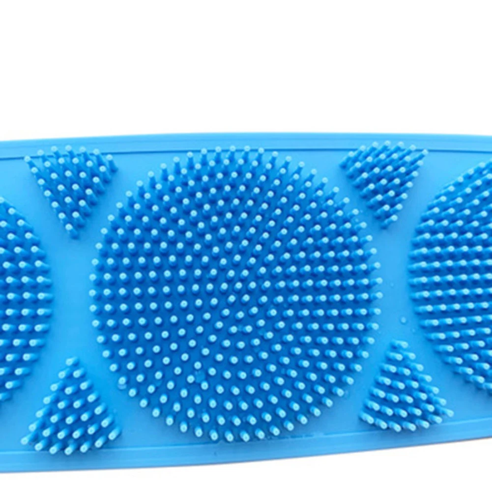 Silicone Double-sided Shower Scrubbing Belt Washing Bathing Towel Scrubber Tool