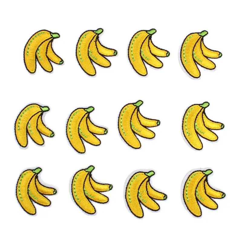 Pelées Banana Fruit Funny DOUGHNUT FOOD Cartoon illustration tissu jean iron on patch 