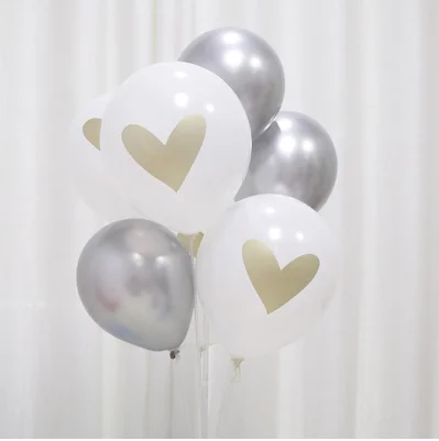 as picture 10 шт. 10 дюймов воздушный шар в форме сердца I love you принт Декор из латекса поставки С Днем Рождения шар на День святого Валентина Свадебная вечеринка - Цвет: as picture