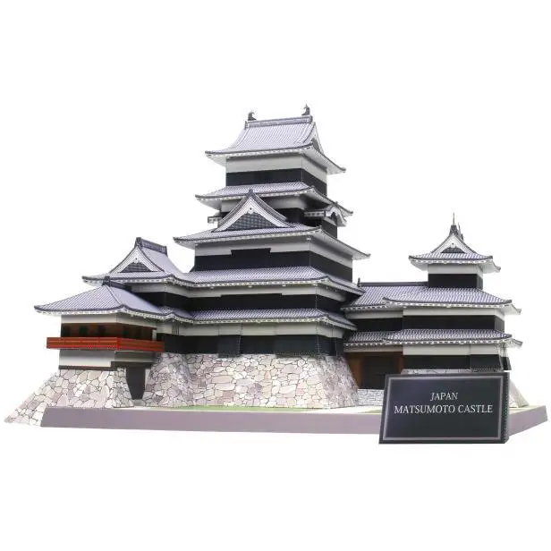 

Japan Matsumoto Castle Architecture Model Paper Model Handmade DIY Handmade Homework