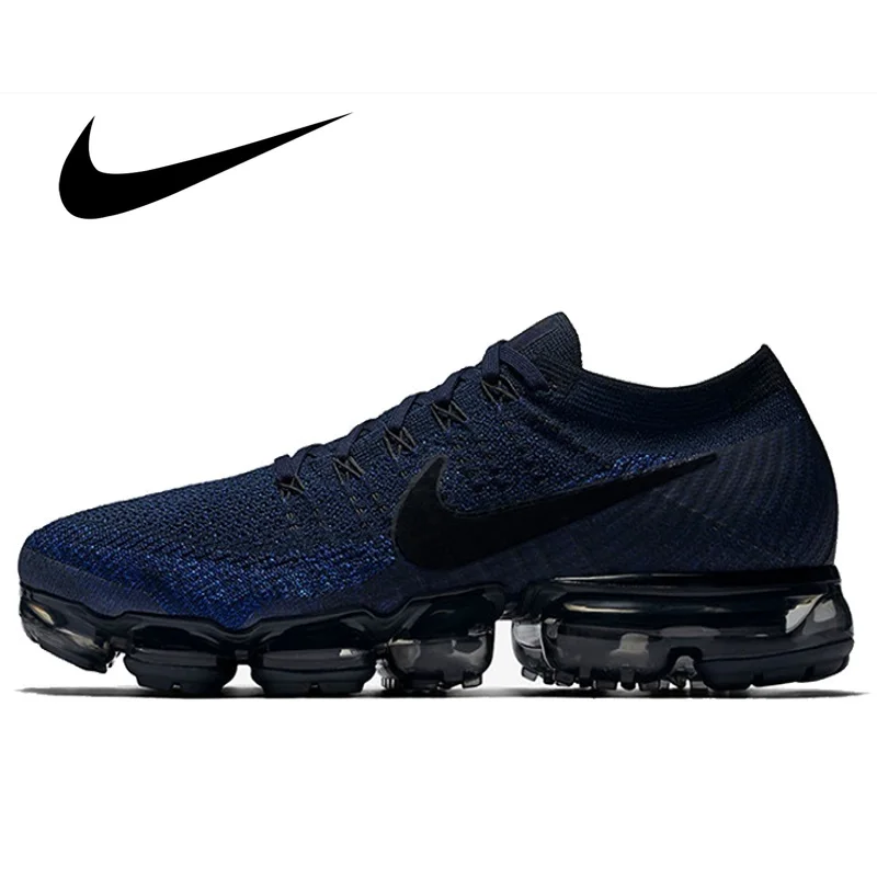 Оригинальные мужские кроссовки Nike Air VaporMax Flyknit противоударные прочные нескользящие кроссовки для бега легкие удобные 849558 для отдыха