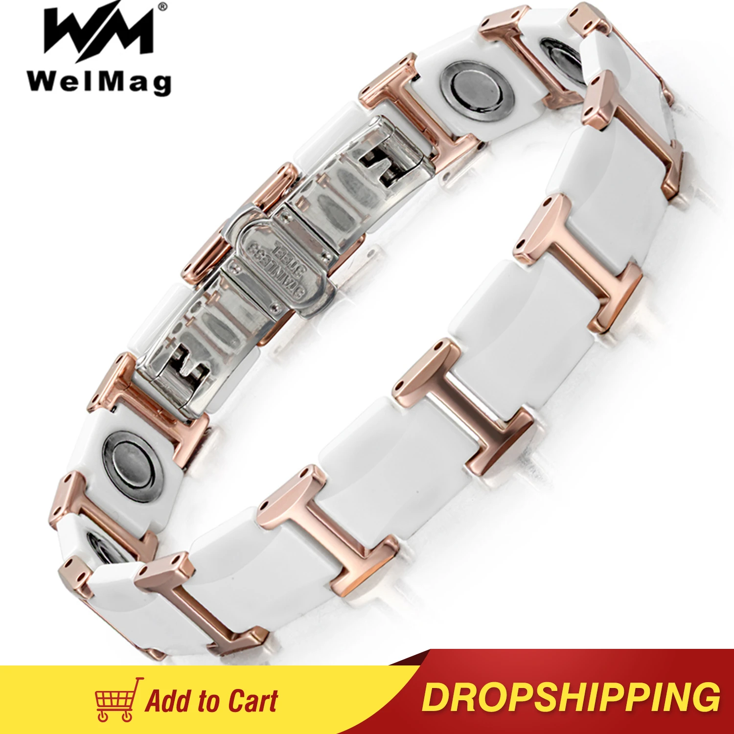Welmag Bracelets Bangles Fashion Noble White Ceramic Tungsten