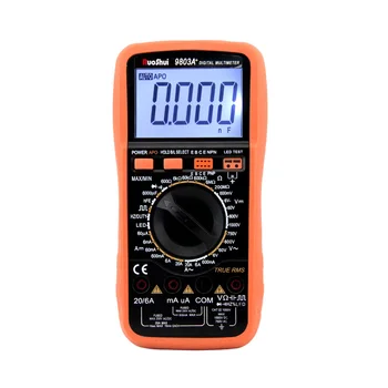 

9803A+ RuoShui True RMS Digital Multimeter with 5999 Counts Manual Range Capacitance 6000uF Transistor Square Wave Output