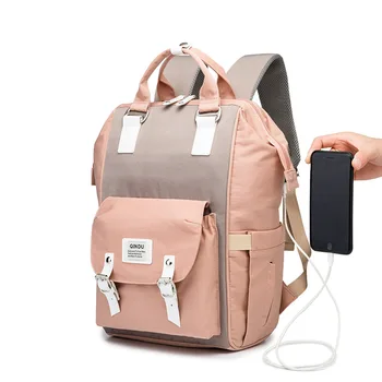 

2020 New USB Waterproof Diaper Bag for Mom Maternity Nappy Backpack Stroller Baby Organizer Nursing Changing Mother Bag BTW017