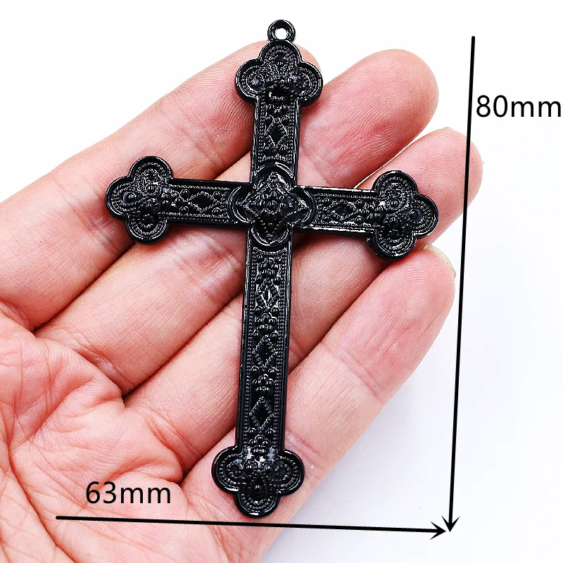 2 stücke 54x33mm Religiöse Kreuz Anhänger Orthodoxe Kreuz Charme Antike  Silber Überzogene Antike Gold Farbe Kreuz