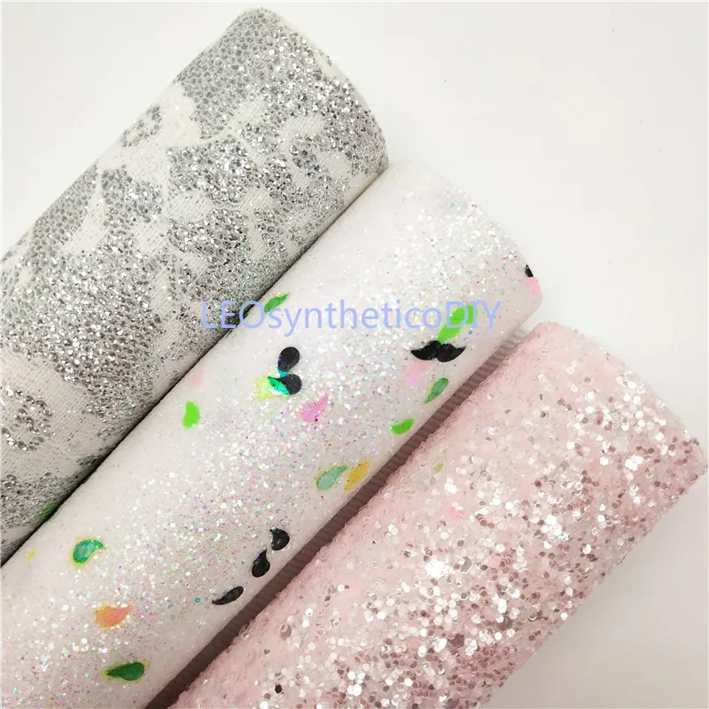 

Mini Roll 30x134CM PINK Glitter Fabirc, Chunky Glitter Leather, Glitter Leather Roll For Making Bows LEOsyntheticoDIY SK084