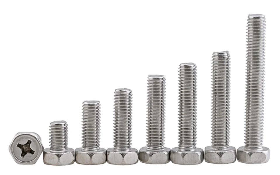 stainless steel external hexagon screw M3