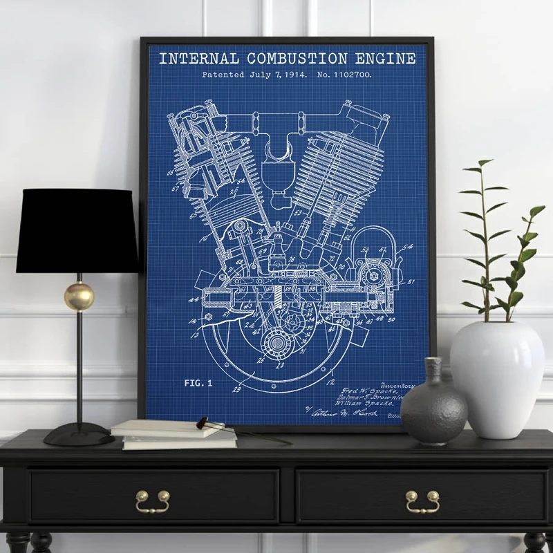 Spacke-De-Motor-Blueprints-Print-Sears-Dreadnought-Twin-Poster-Motorcycle-Engine-1914-Patent-Canvas-Painting-Garage (3)