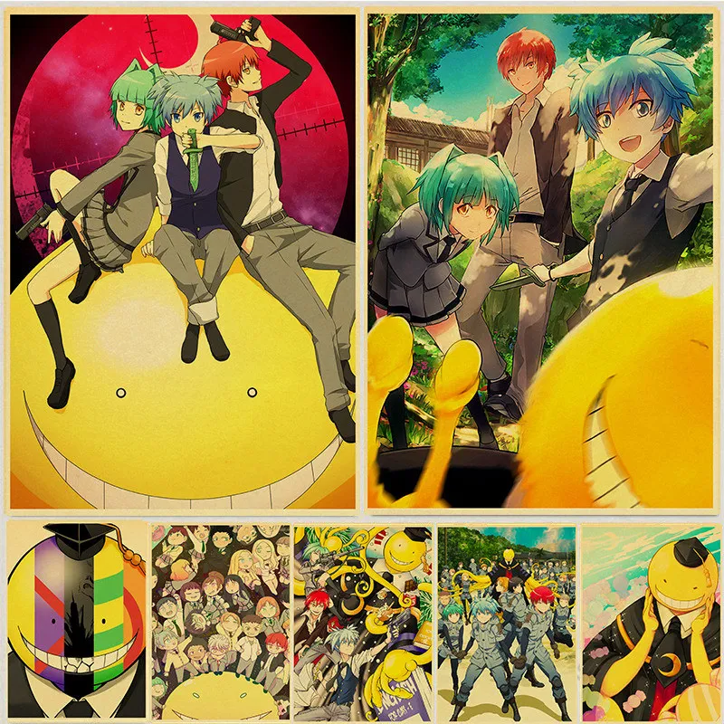 Anime Assassination Classroom Vintage Posters Home Room Home Decor Comic  Exhibition Display Wall Stickers Art Painting|Vẽ Tranh & Thư Pháp| -  AliExpress
