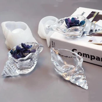 

Conch Silicone Mold DIY Epoxy Resin Shell Conch Mould Makeup Egg Storage Shell Marine Silicone Mold DIY Making Jewelry Box