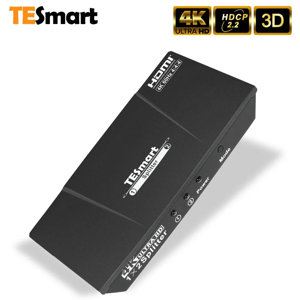 4K Ultra HD HDMI сплиттер HDCP2.2 4K@ 60Hz сплиттер HDMI 1 в 2 выхода для двойного монитора 1x2 сплиттер совместим с ПК PS3 PS4 Xbox