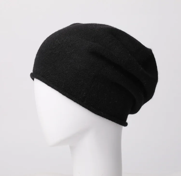 Зимняя кашемировая шапка для женщин Beanie хип хоп милые кашемировые шляпы, зимние шапки женский широкий берет-Боб Gorro Feminino