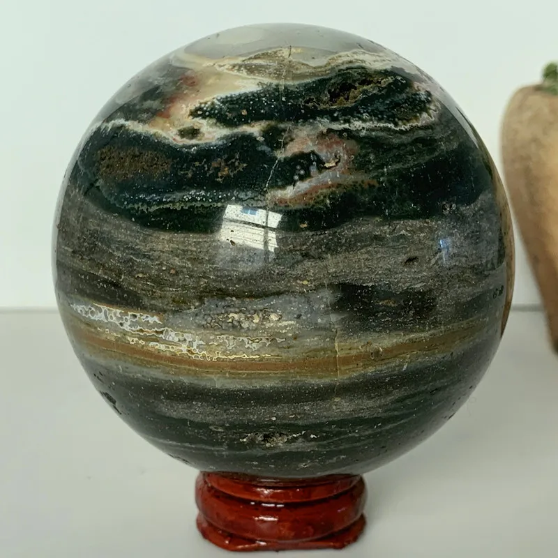 АААА + натуральный камень морской Джаспер Кристальный шар для украшения дома фэн