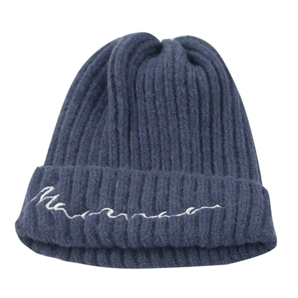 Toddler Kid Girl&Boy Baby Embroidery Winter Crochet Knit Hat Beanie Hairball Cap newborn photography props детские шапки