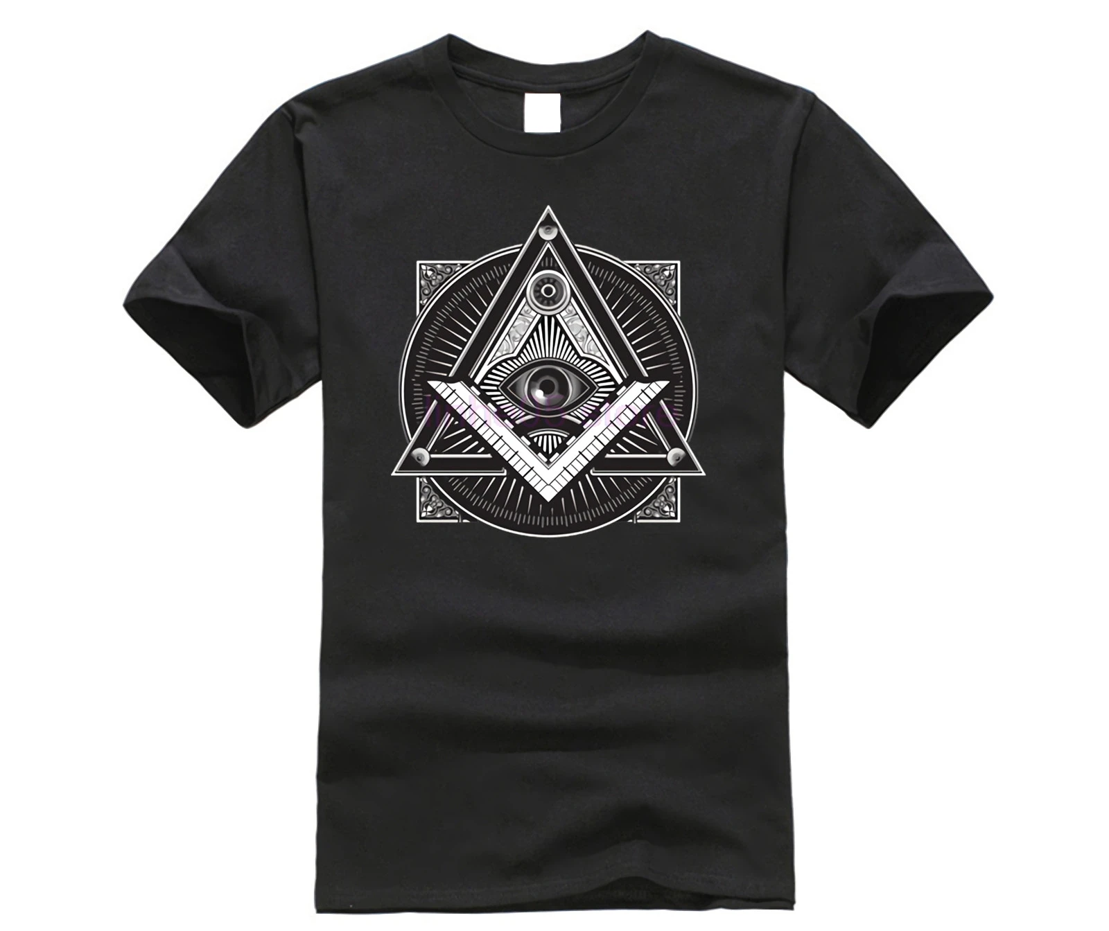 Corto t camisas Illuminati diseños hombres negro t camisas cuello redondo réplica tee camiseta ropa algodón simple tienda en línea| | - AliExpress