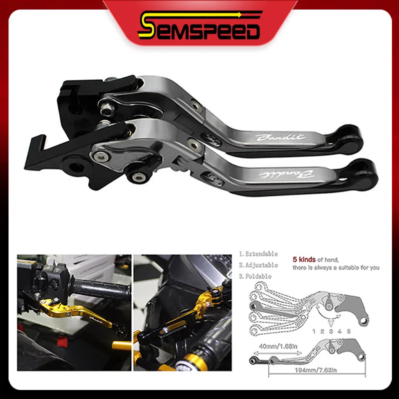 Складные Выдвижные рычаги тормоза и сцепления SEMSPEED для мотоциклов SUZUKI Bandit 650S GSF