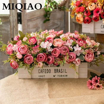 

MIQIAO Rustic Style Vintage Small Daisy Eustoma Violet Flower Plant Pot Stand Balcony Outdoor Decoration Free Shipping