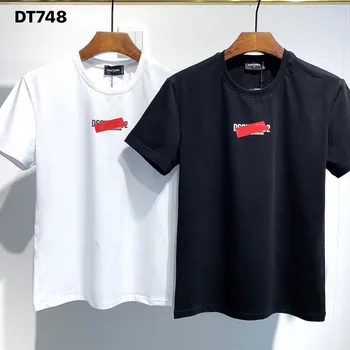 

Overseas authentic DSQUARED2 T-Shirt D2 O-Neck Short sleeve Tops DSQ men/women Clothing boyfriend Christmas gift DT748