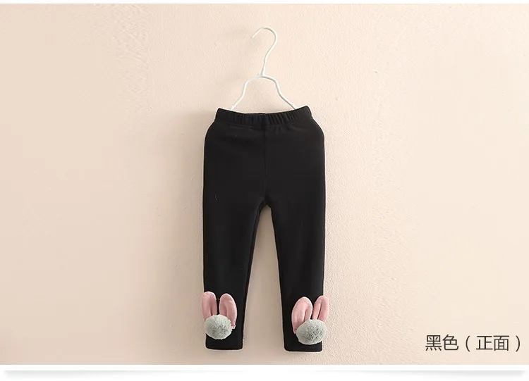 Новинка года, зимняя теплая одежда для детей возрастом 2, 3, 4, 6, 810 лет милые детские бархатные утепленные леггинсы с помпонами и кроликом для маленьких девочек