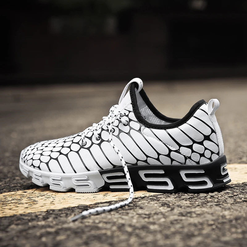 Spring2019 New Outdoor arrival Men's Runing Shoes Non-slip running Lace-up Sport Design sole Trainer Workout for Sneakers
