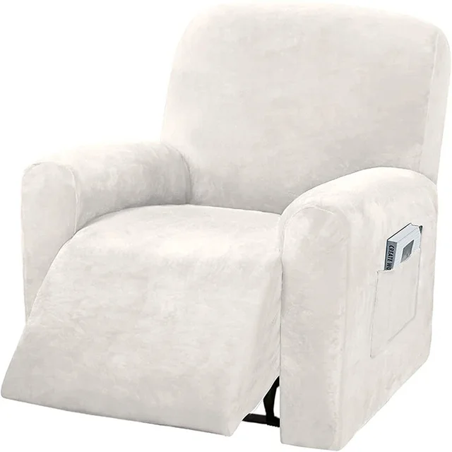 Recliner cover thick soft recliner cover, suitable for living room sofa cover, sofa armchair cover, elastic cover 10 colors Type2 white