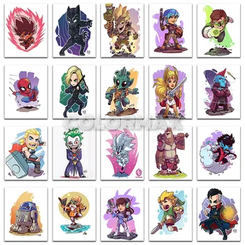 

5D Diamond painting Cartoon DC Marvel Super hero Goku Full Square Diamond embroidery Cross stitch Full Round Diamond mosaic sale