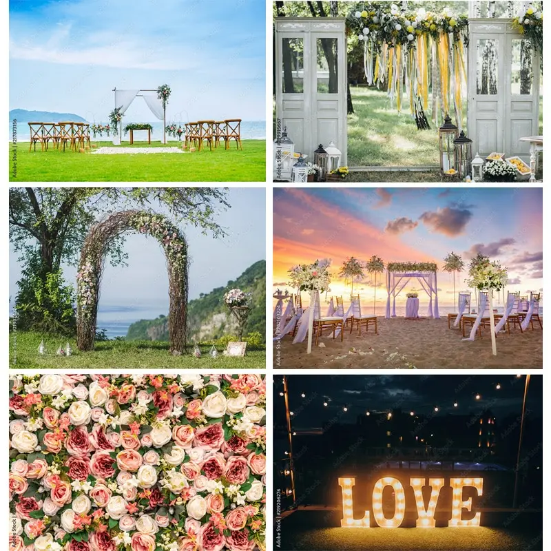Vinyl Custommade Wedding Photography Backdrops Flower Wall Forest Danquet Theme Photo Background Studio Props 21126 HL-06 | Электроника