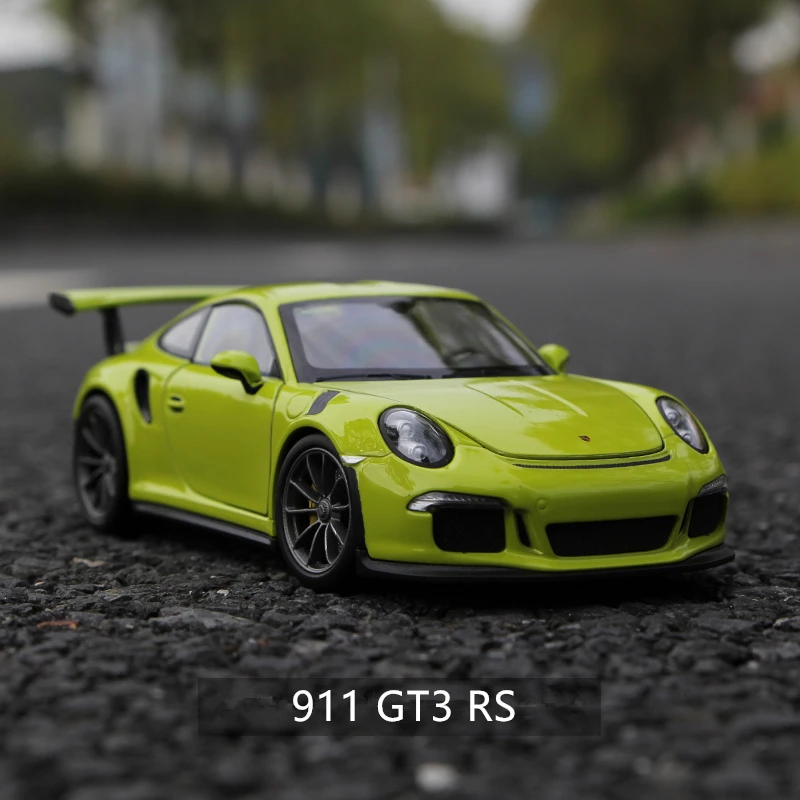 Welly 1:24 Porsche 911 GT3 RS blackcar модель автомобиля из сплава Моделирование Украшение автомобиля коллекция Подарочная игрушка Литье под давлением модель игрушка для мальчиков - Цвет: 911 GT3 RS