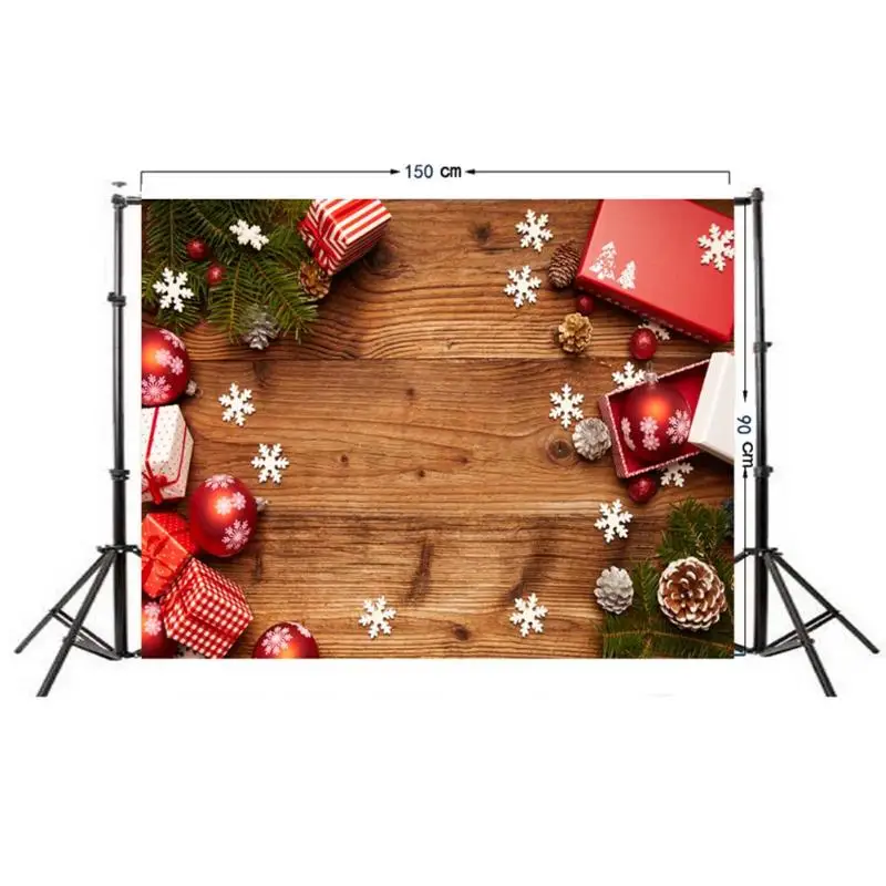 Декорации для рождественской вечеринки, нежная Высококачественная фотография, тканевый фон с деревянной доской для студийной видеосъемки - Цвет: F