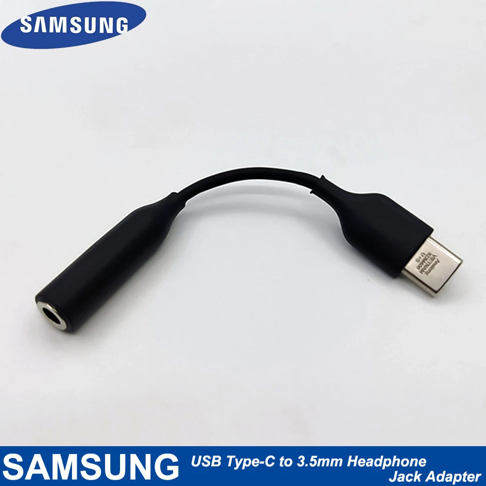 SAMSUNG Type C 3.5 Jack Earphone Cable USB-C to 3.5mm AUX Headphones Adapter For Samsung Galaxy Note 10 Plus 10+ A90 A80 A60 A8S cell phone plug adapter