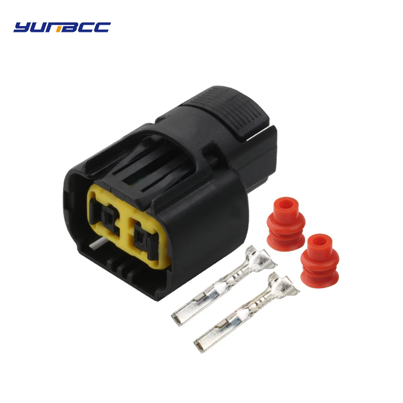 

2 Sets 2 pin waterproof car connector headlight plug Car connector connector with terminal plug for Buick DJ7023-1.2-21