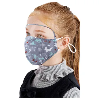 

Child Dustproof Outdoor Face Reusable Face Mask with Eyes Shield + 2 Filters Respirator Protection Mask mascarillas
