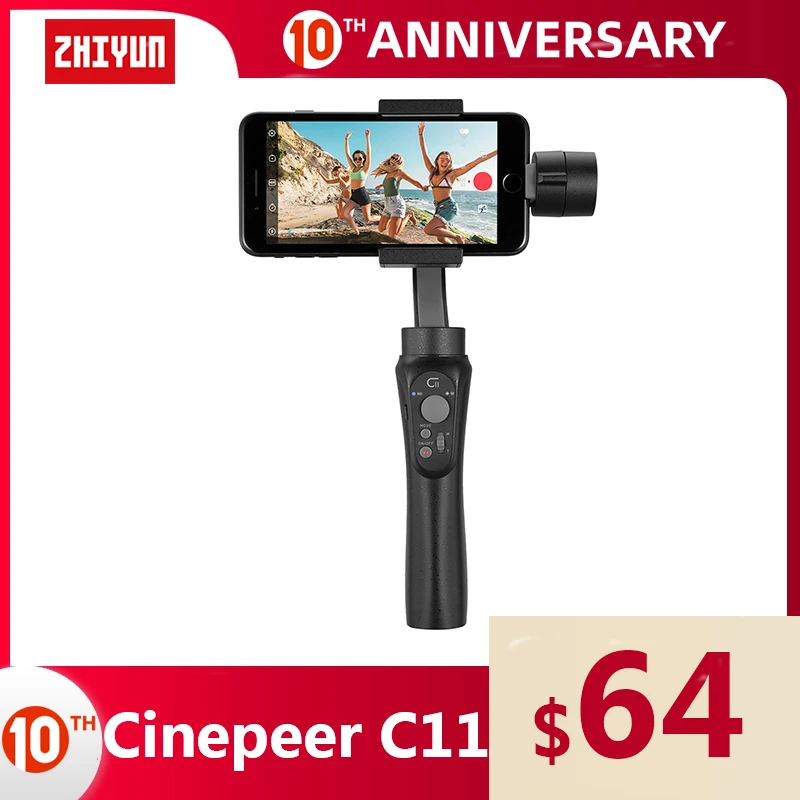  ZHIYUN CINEPEER C11 Official Mobile Gimbal for iPhone/Samsung 3-Axis Vlog Handheld Stabilizer  VS isteady 