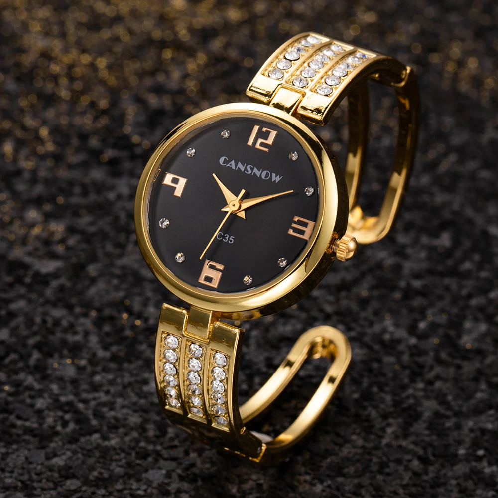 Female Clock Wacthes Women Watch Rose-Gold Stainless-Steel Bracelet Quartz Fashion Relogio