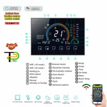 Tuya app digital sem fio wifi termostato temperatura ambiente para duplo sensor radiante piso aquecimento funciona com alexa casa do google