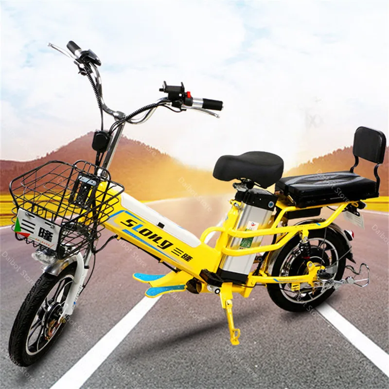 Ebike Электрический 2 колеса велосипед 10A Двойной аккумулятор 48V 350W 16 дюймов