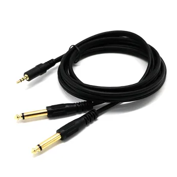 

3.5mm Male Stereo to 2x 6.35mm Male Mono Y Splitter Cable for Phone to Mixer Perfect for connecting your laptop or PC #T3