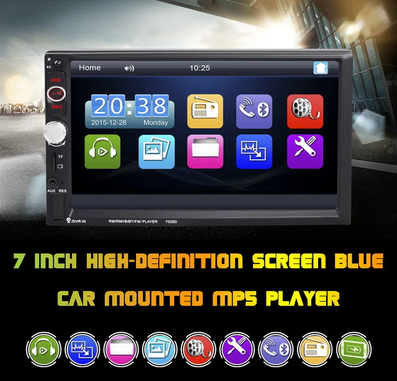 

2 Din Car Multimedia Audio Player Stereo Radio 7 Inch Touch Screen HD MP5 Player Support buetooth Camera FM With Remote Control
