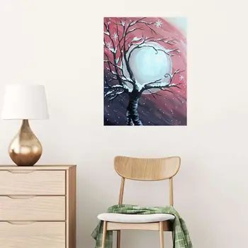

4Pcs 5D Diamond Painting Kits for Adult Full Drill Moon Tree Paint with Diamonds R7RC
