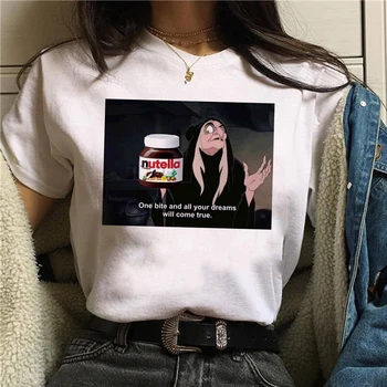 

Kawaii Princess Print T Shirt For Women Harajuku Fashion T-shirt Graphic Cute Cartoon Tshirt Korean Style Top Tees Female