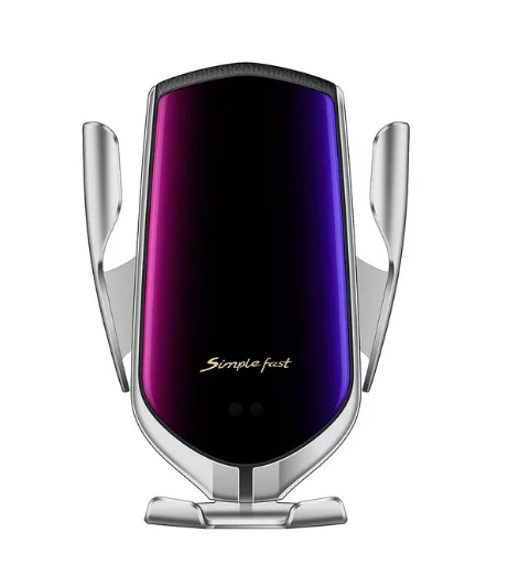 Автомобильное зарядное устройство для iPhone 11 Pro XS Max XR X 8 samsung S9 S10 автоматический волшебный инфракрасный датчик Qi 10 Вт Быстрая зарядка Автомобильный держатель для телефона - Тип штекера: Silver Color