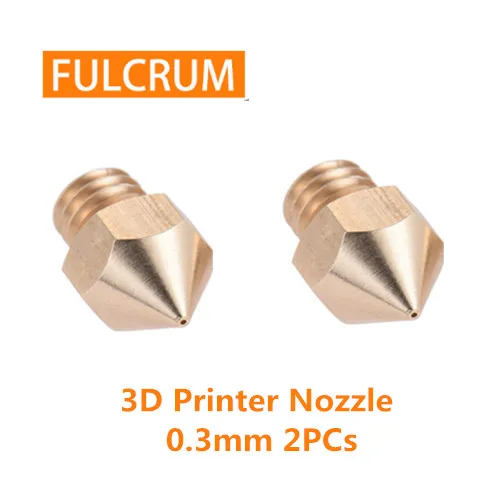 0.3mm 2PCs Насадка для 3d принтера 0,2 мм/0,3 мм/0,4 мм Насадка для 3d принтера нить печатающая головка часть запчасти для 3d принтера универсальные аксессуары - Цвет: 0.3mm 2PCs