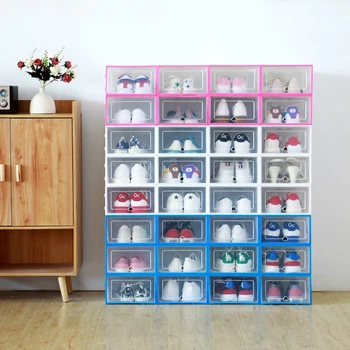 

New 6-piece Shoe Storage Box Creative Free Combination Storage Box multi-function Dust-proof Moisture-proof Storage Box Storage