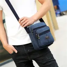 Холщовая мужская сумка через плечо на молнии, повседневная мужская сумка-мессенджер для путешествий, мужская сумка через плечо, сумка для телефона