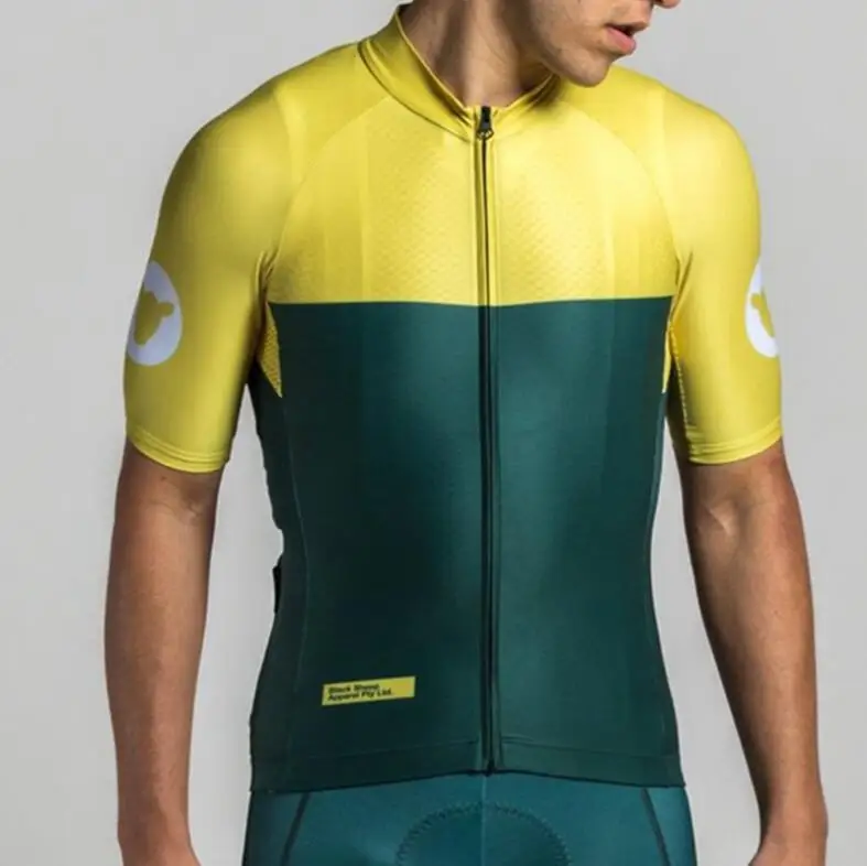 Ropa ciclismo Pro team, короткий рукав, Джерси, лето, зеленый, для езды на велосипеде, одежда, дышащая, для команды, черная овца, велосипедная майка